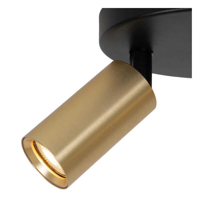 Lucide RITMO - Ceiling spotlight - Ø 18 cm - 3xGU10 (MR11) - Matt Gold / Brass